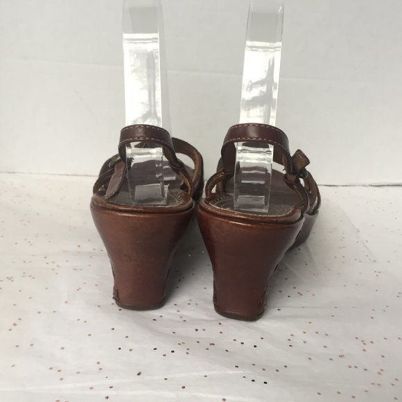 Clarks Artisan Brown Platform Wedge Sandal - 8 M - Picture 7 of 8